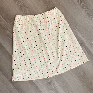 Rafaella Yellow  Polka Dot Skirt Size 10